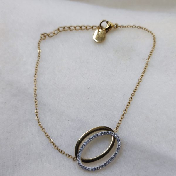 Bracelet en acier inoxydable au double anneaux