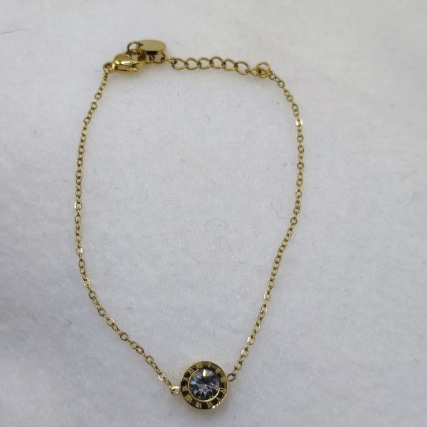 Bracelet en acier inoxydable fin et avec strass