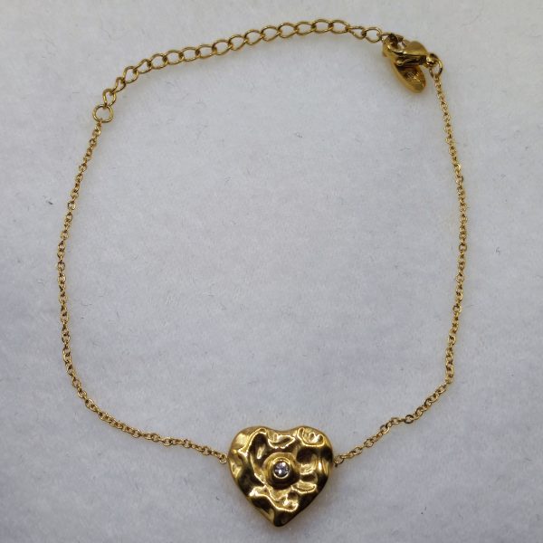 Bracelet en acier inoxydable coeur