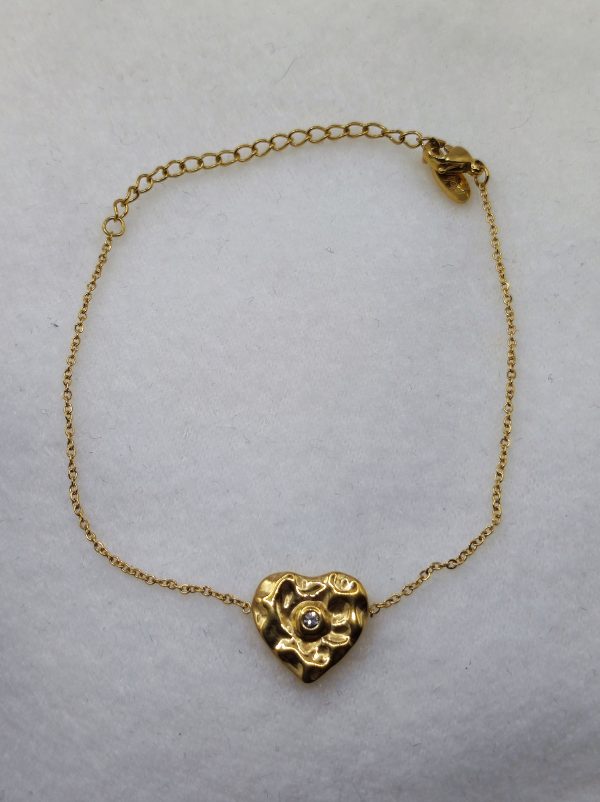 Bracelet en acier inoxydable coeur