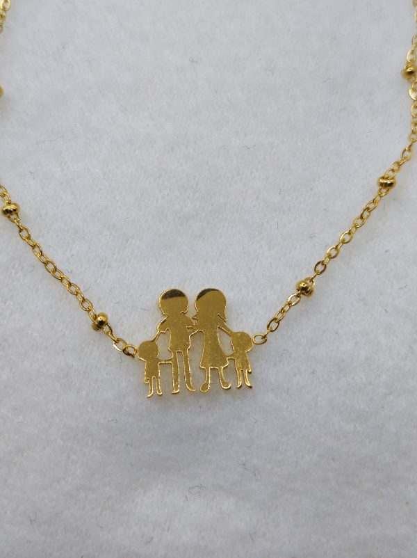 Bracelet en acier inoxydable famille 4 personnes