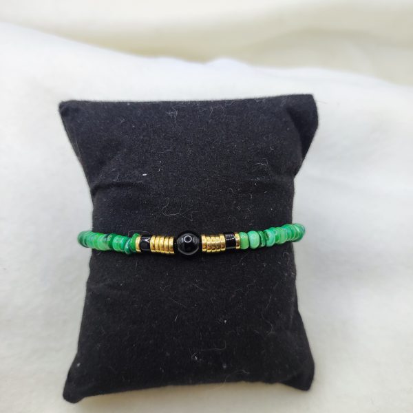 Bracelet avec perles trois couleurs
