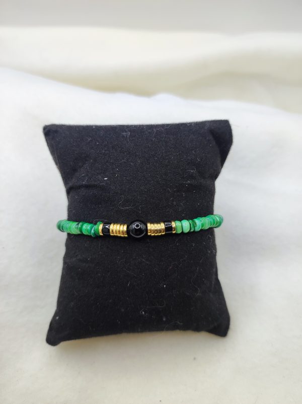 Bracelet avec perles trois couleurs