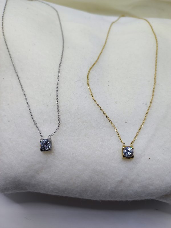 Collier en acier inoxydable avec strass