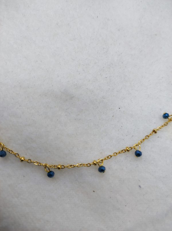 Collier en acier inoxydable bleu