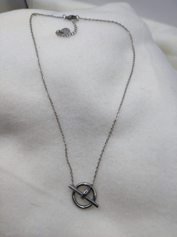 Collier en acier inoxydable argenté