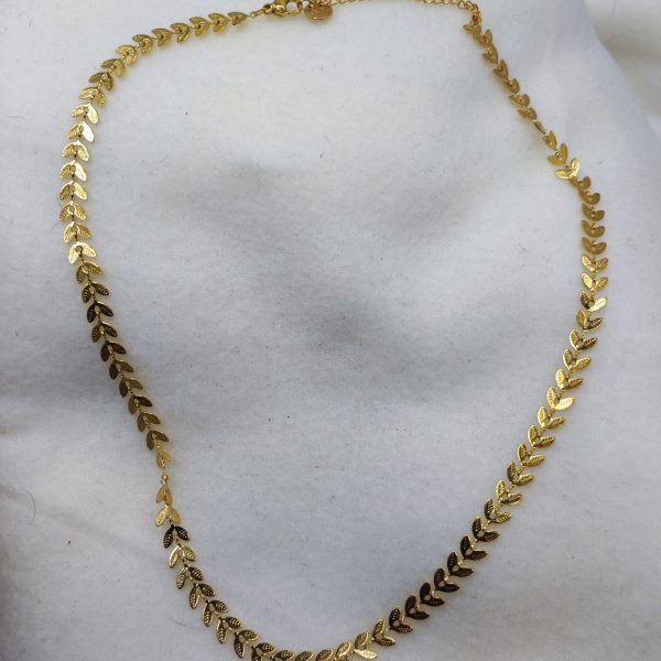 Collier en acier inoxydable épais et doré