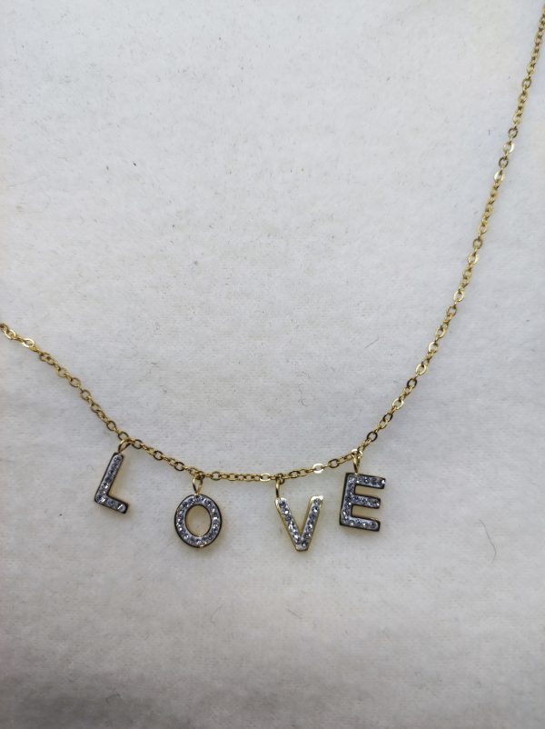 Collier en acier inoxydable avec lettres