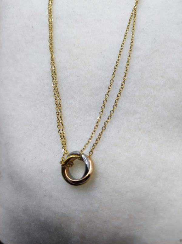 Collier en acier inoxydable double chaîne