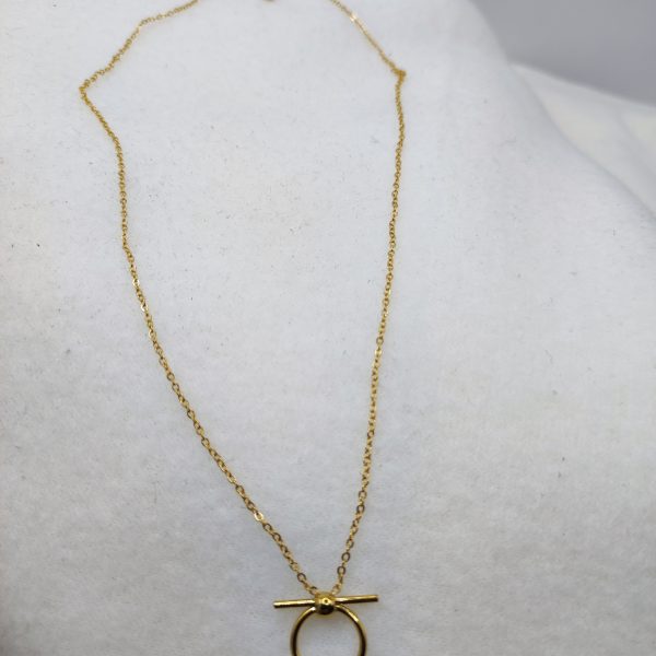 Collier en acier inoxydable doré