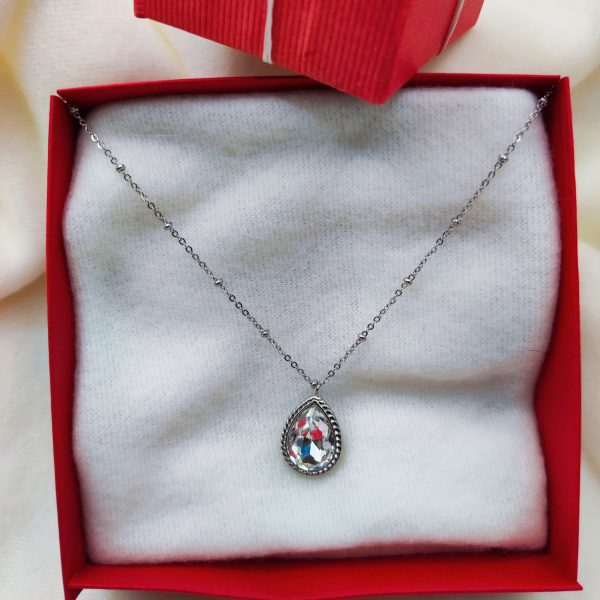 Collier en acier inoxydable argenté