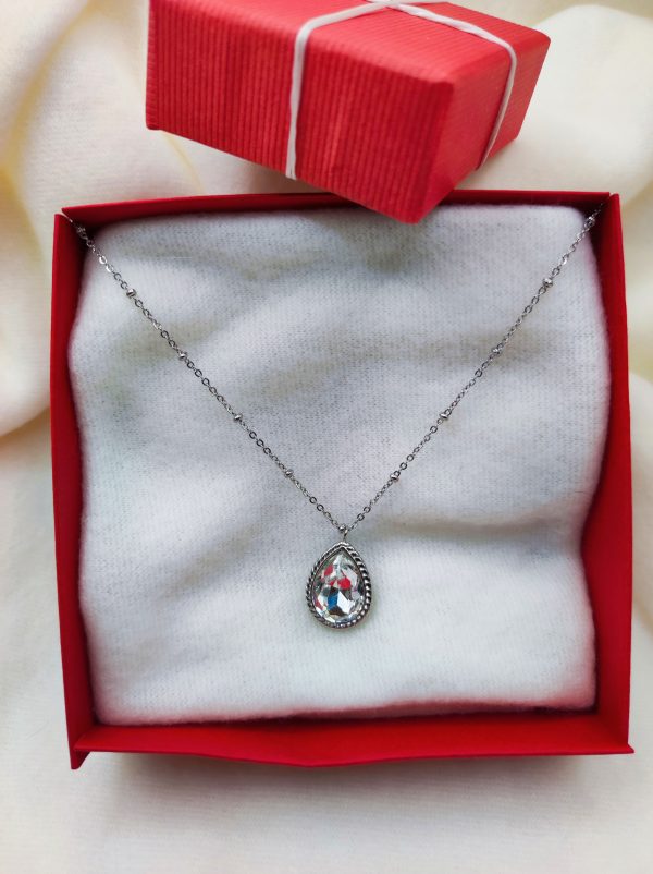 Collier en acier inoxydable argenté
