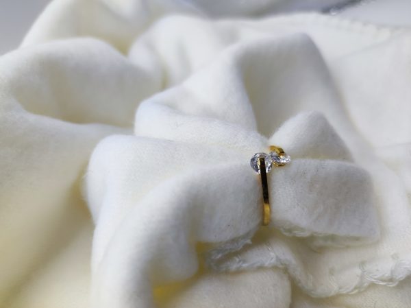 Bague en acier inoxydable strass