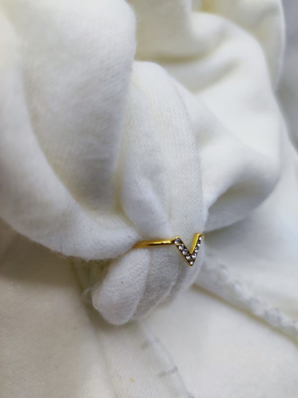 Bague en acier inoxydable et doré