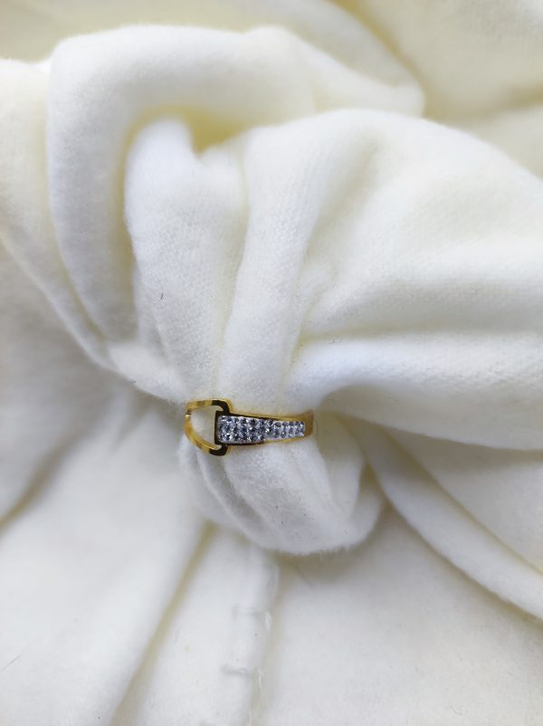 Bague en acier inoxydable doré