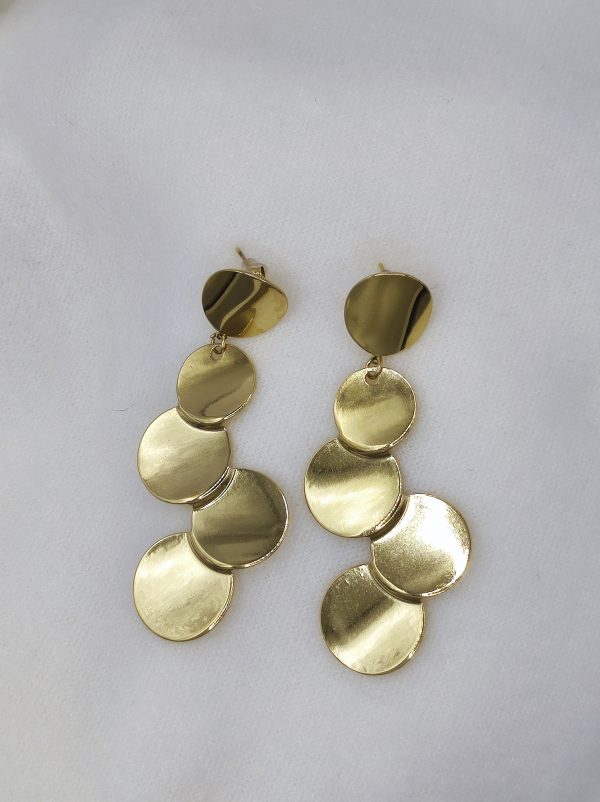Boucles d'oreilles en acier inoxydable doré
