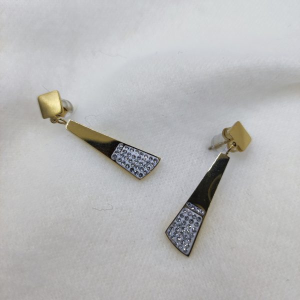 Boucles d'oreilles doré avec strass