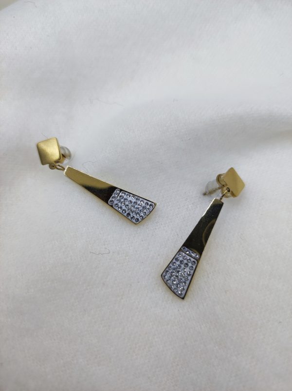 Boucles d'oreilles doré avec strass