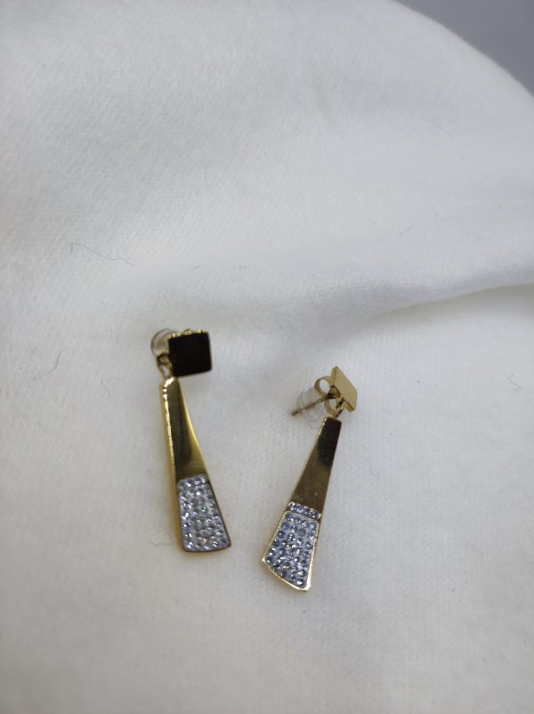 Boucles d'oreilles en acier inoxydable doré
