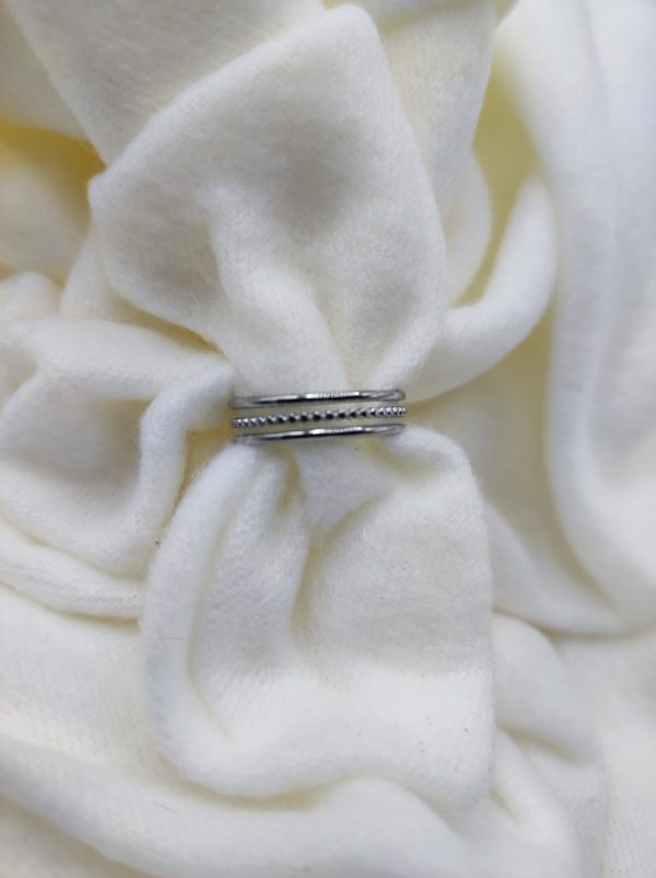 Bague en acier inoxydable trois anneaux