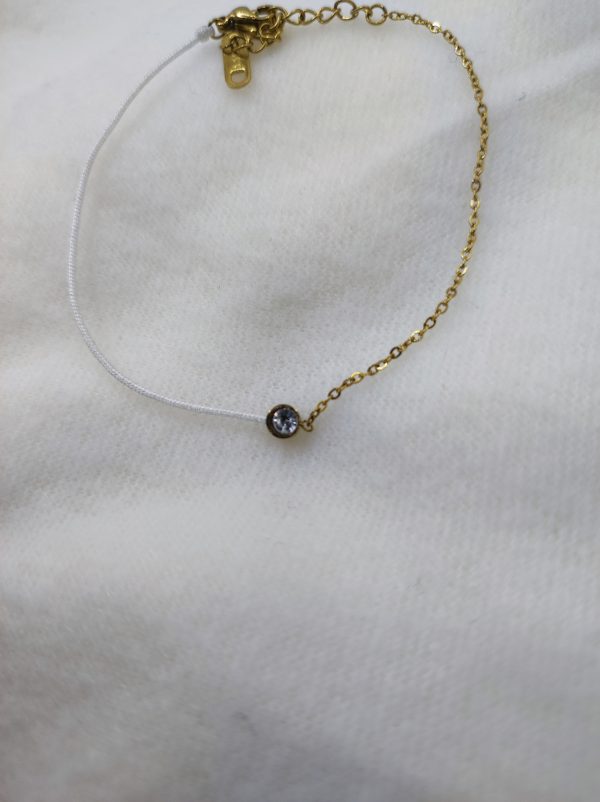Bracelet en acier inoxydable avec strass