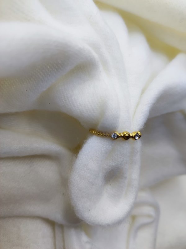 Bague en acier inoxydable doré