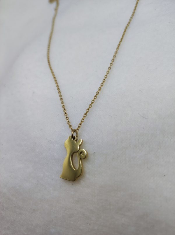 Collier en acier inoxydable doré