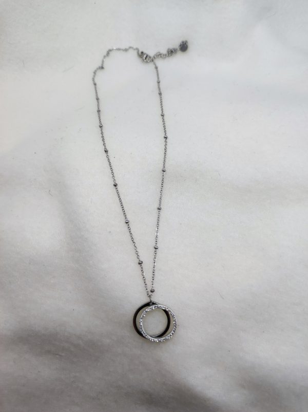 Collier en acier inoxydable argenté