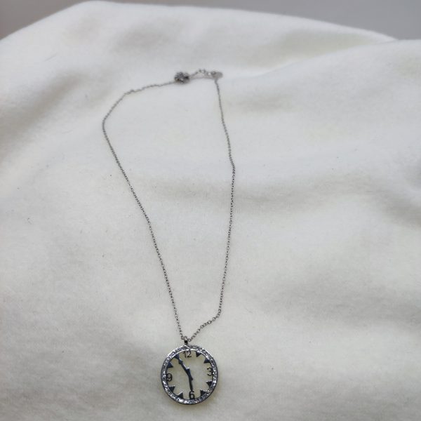 Collier en acier inoxydable argenté