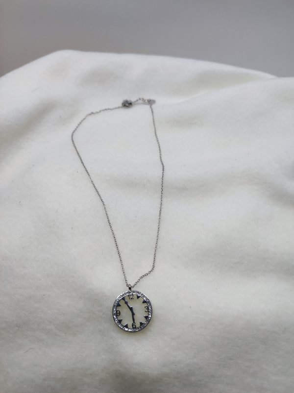 Collier en acier inoxydable argenté
