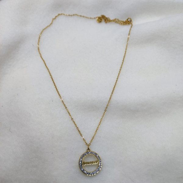 Collier en acier inoxydable amour