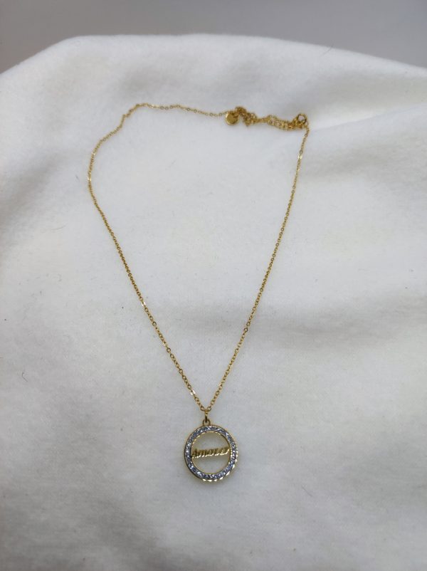 Collier en acier inoxydable amour