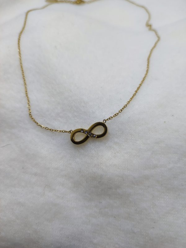 Collier en acier inoxydable avec strass