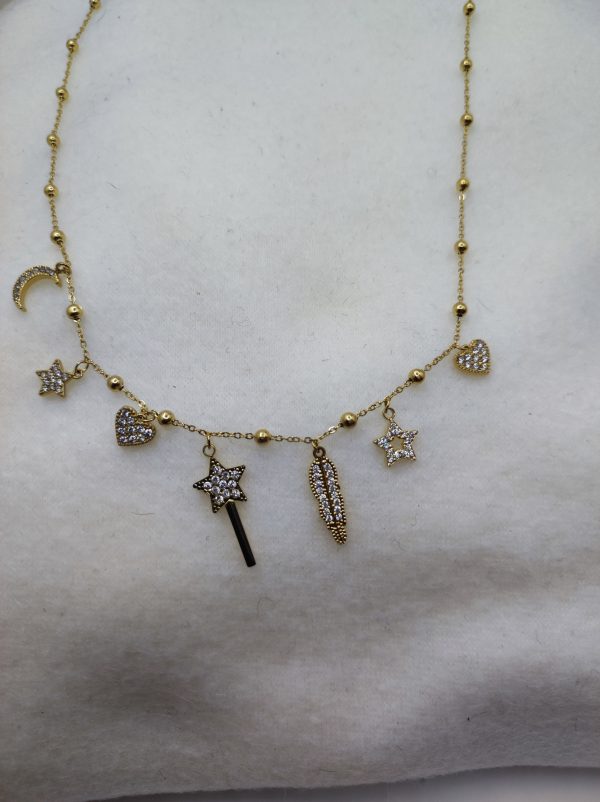 Collier en acier inoxydable avec strass