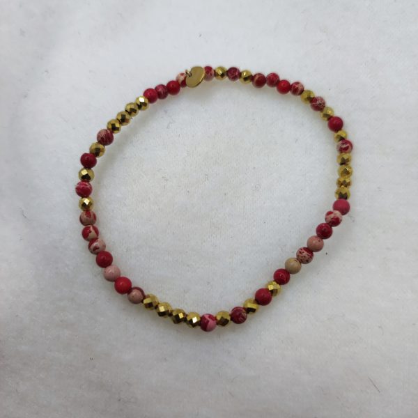 Bracelet perles rouge