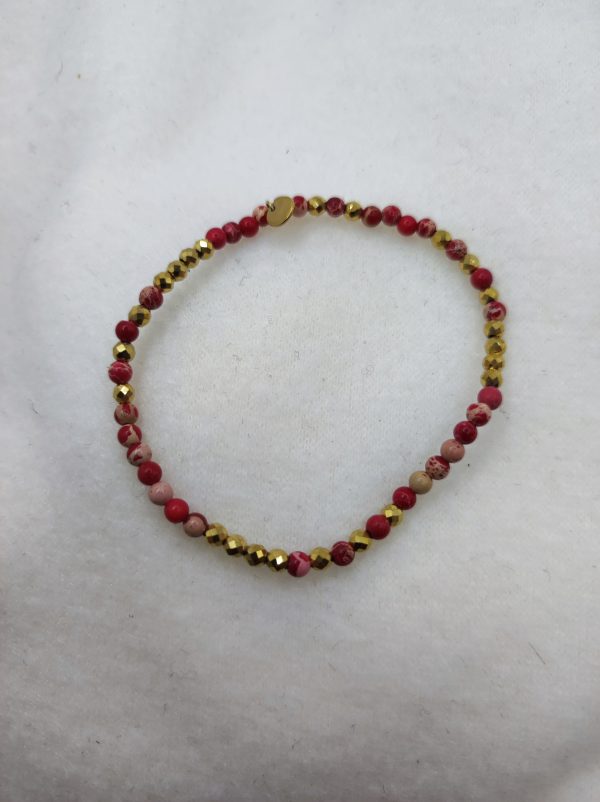 Bracelet perles rouge