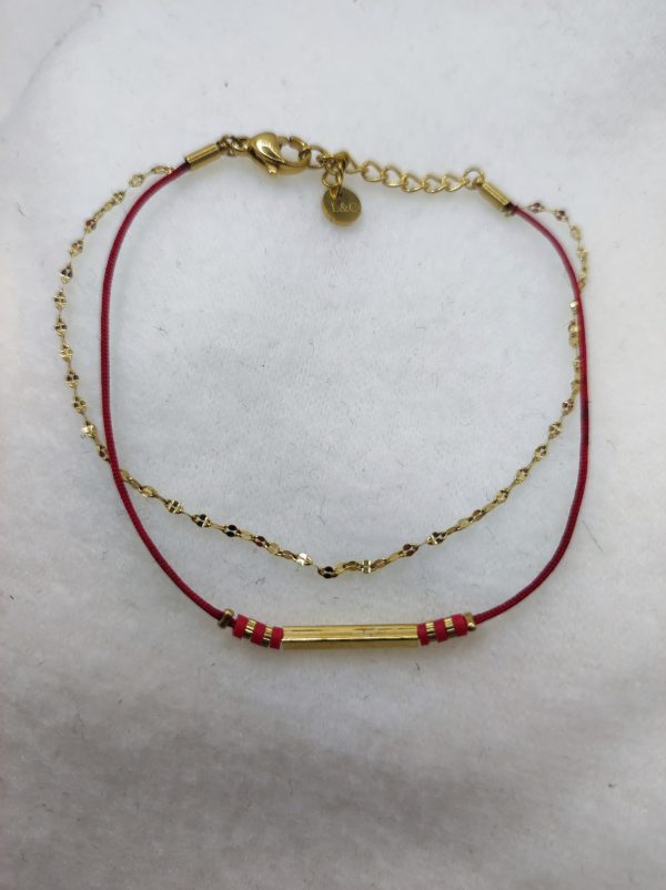 Collier en acier inoxydable rouge