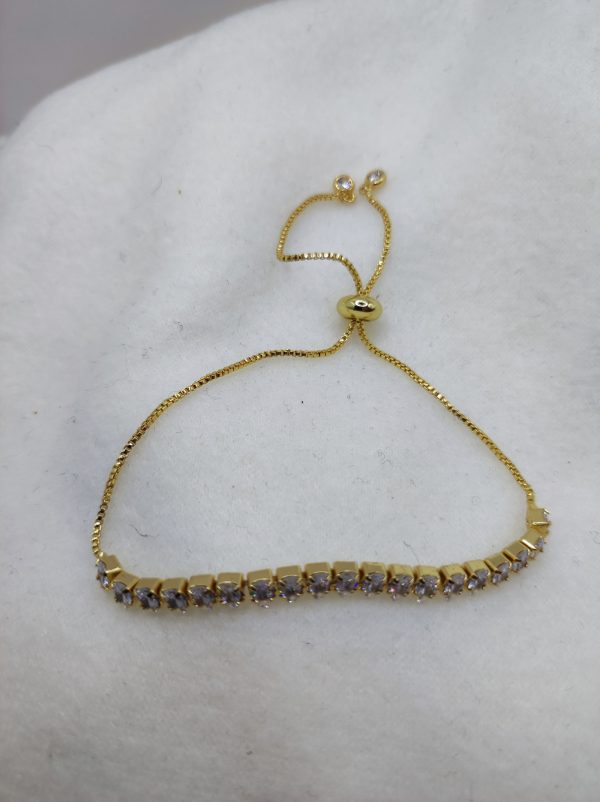 Bracelet en acier inoxydable strass