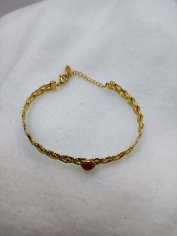 Bracelet en acier inoxydable doré