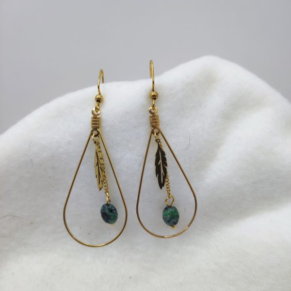Boucles d'oreille en acier inoxydable doré