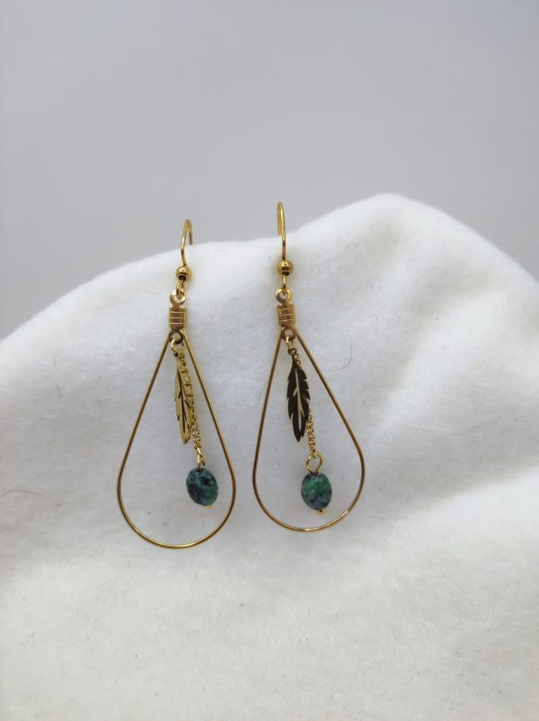 Boucles d'oreille en acier inoxydable doré