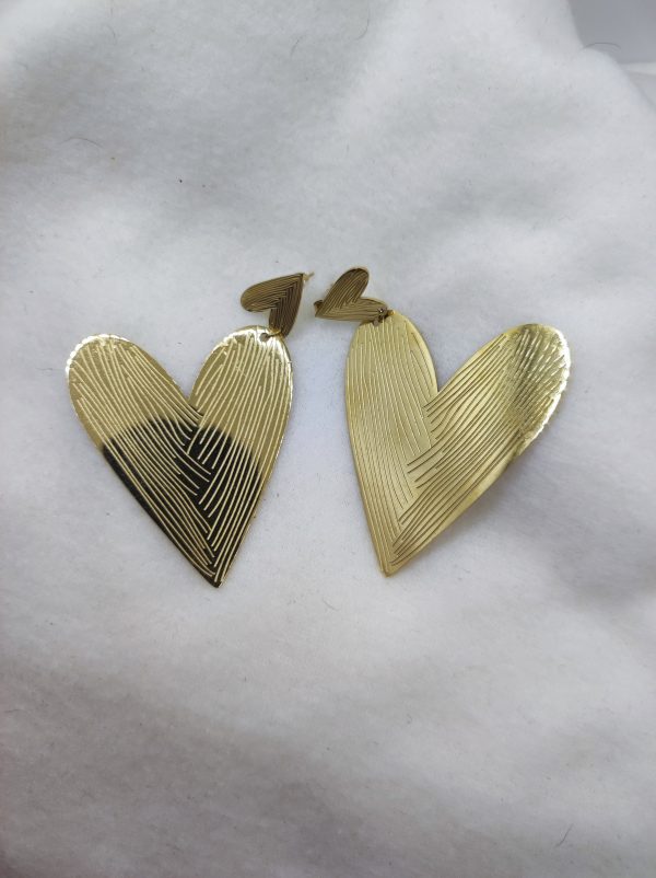 Boucles d'oreille en acier inoxydable coeur