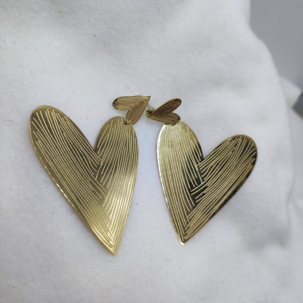 Boucles d'oreille en acier inoxydable doré