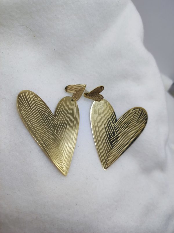 Boucles d'oreille en acier inoxydable doré