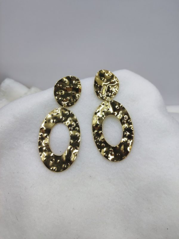 Boucles d'oreille en acier inoxydable doré