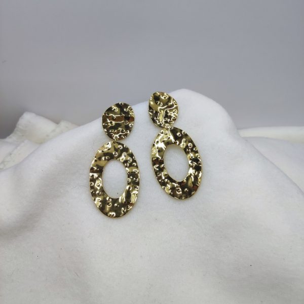 Boucles d'oreille en acier inoxydable doré