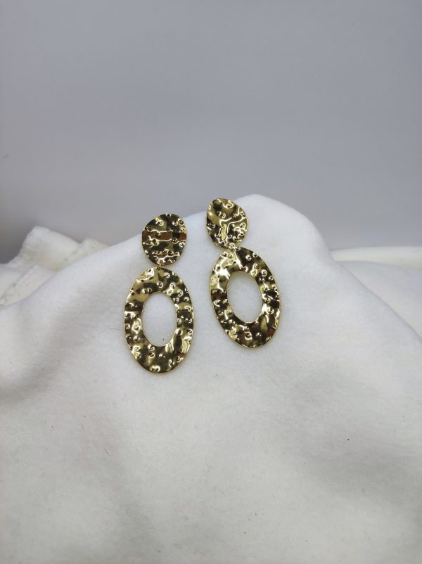 Boucles d'oreille en acier inoxydable doré