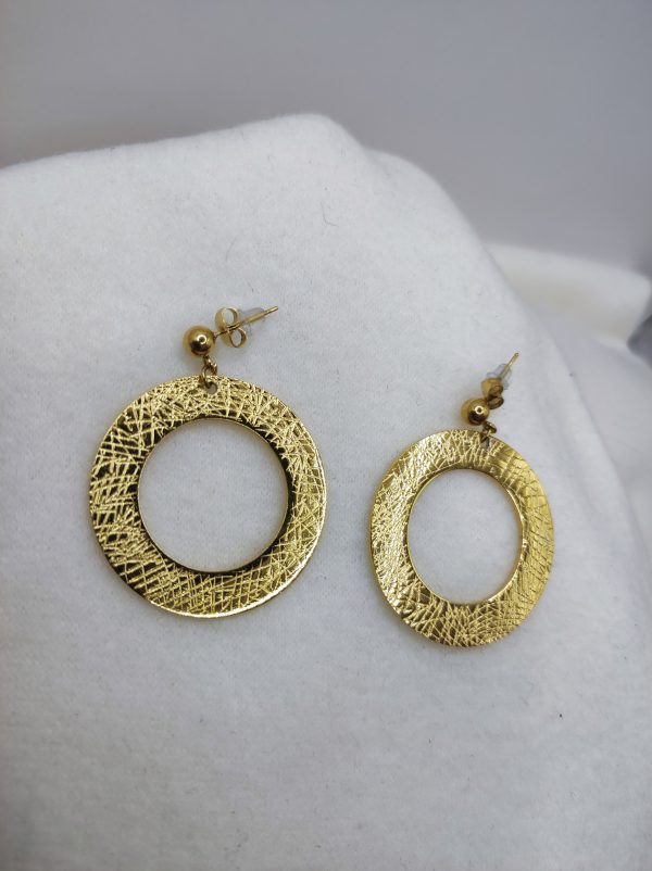 Boucles d'oreilles en acier inoxydable doré