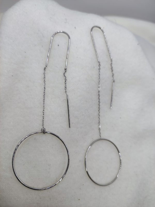 Longues boucles d'oreilles en acier inoxydable