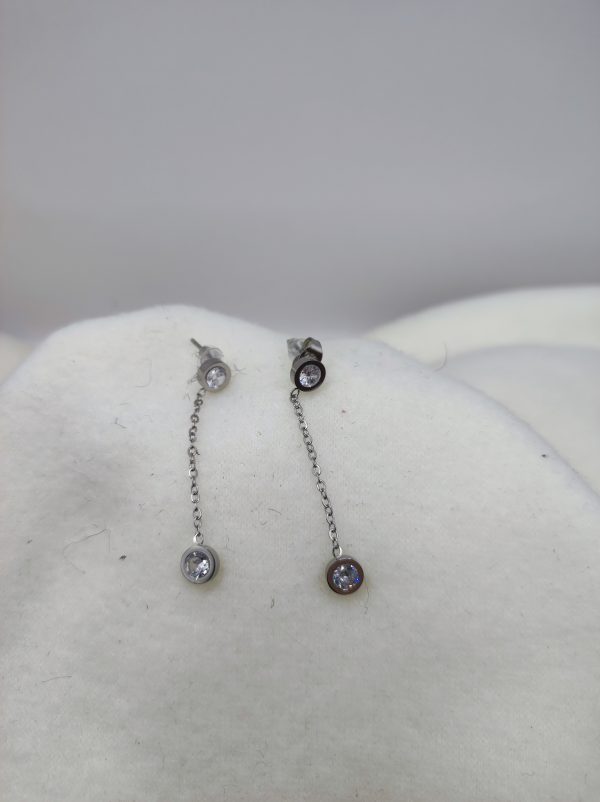 Longues boucles d'oreilles en acier inoxydable